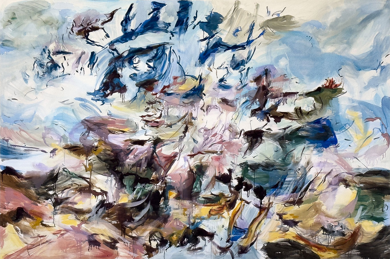 Olea Nova, Sounds of Water, Wind, and Sirens, 2025, oil on canvas